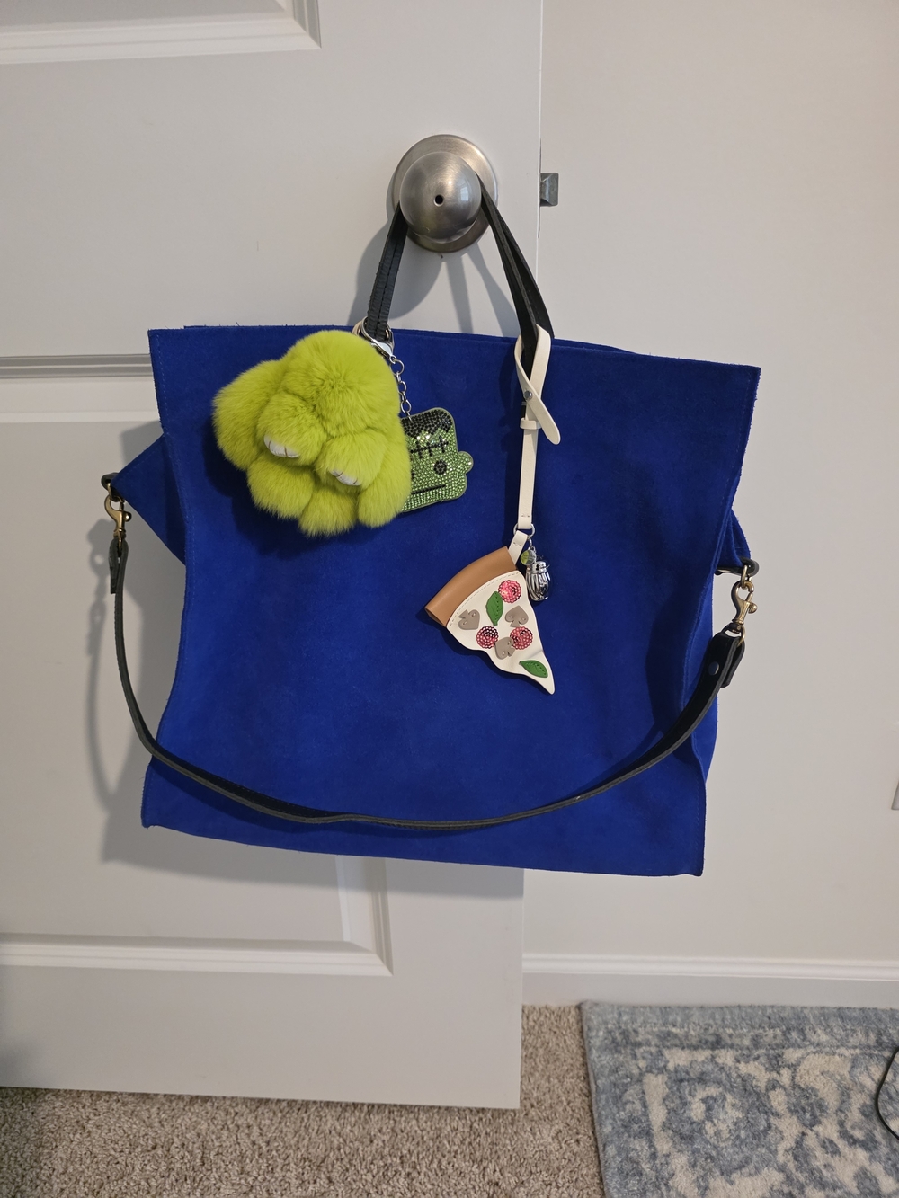 Clare V. Simple Tote In Blue Suede - Picture 9 of 9